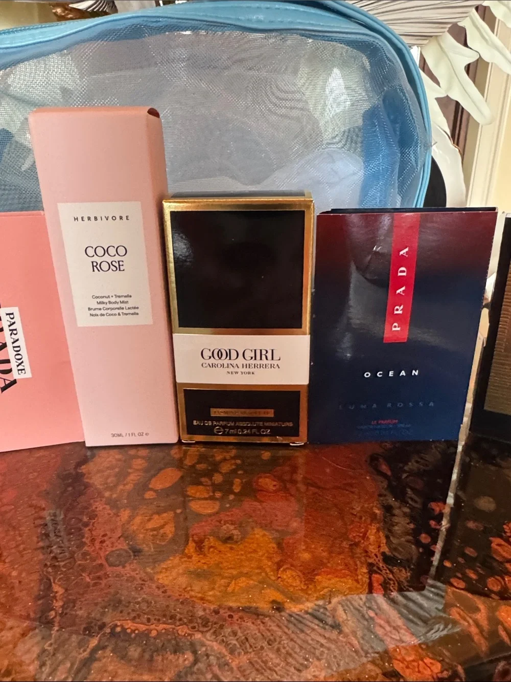 Assorted Designer Miniature Fragrances & Cosmetic Bag - Picture 3 of 5